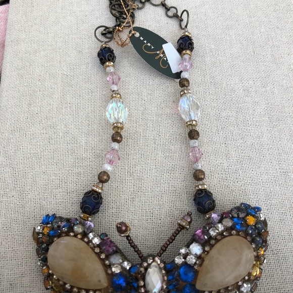 Mary Frances, butterfly necklace. - Picture 2 of 3